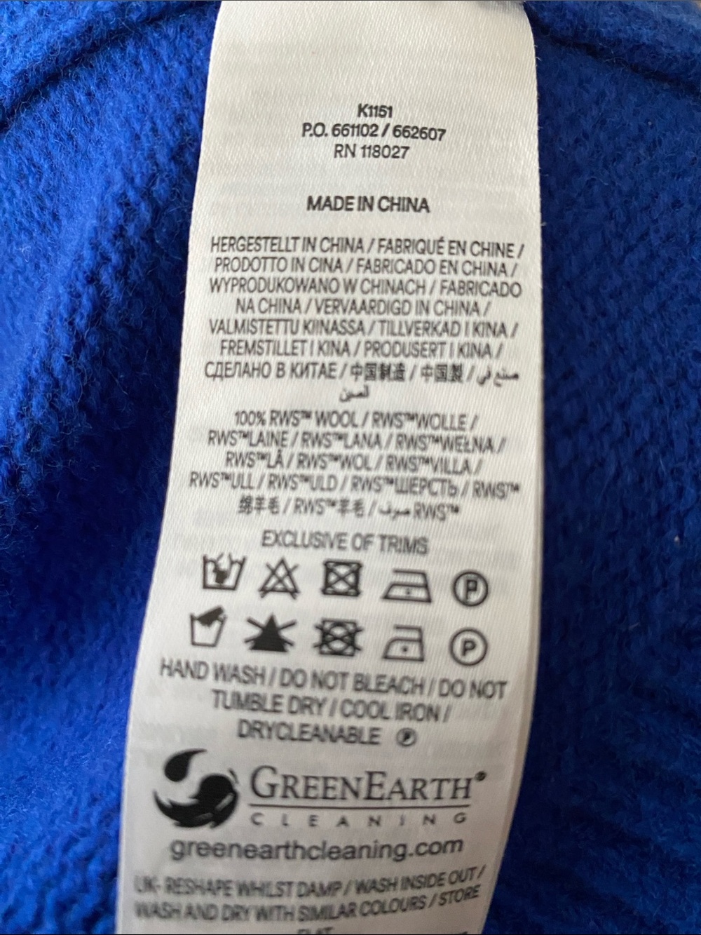 NWOT BODEN Marion Merino Henley Jumper-Blue Heron size XL - Picture 11 of 11